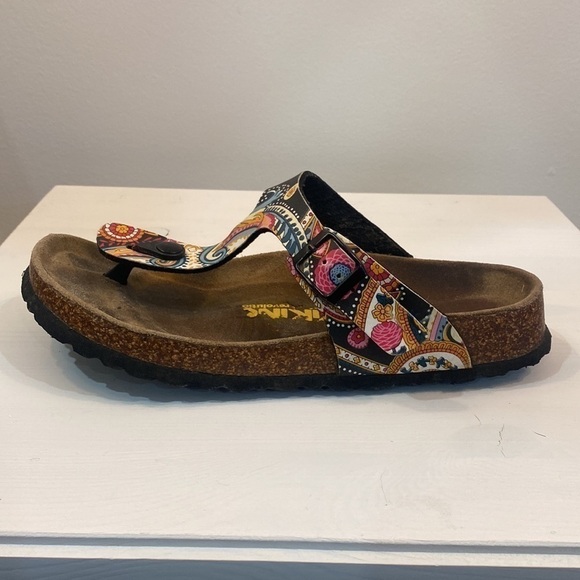 Viking Cork Thong Sandals with Colourful Abstract Design - Picture 4 of 10